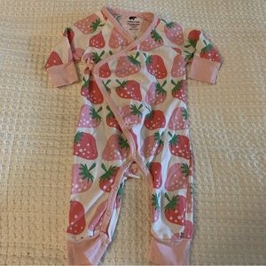 Monica + Andy Strawberry Kimono Romper